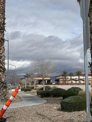 The view, NLV, beautiful except for that orange cone!