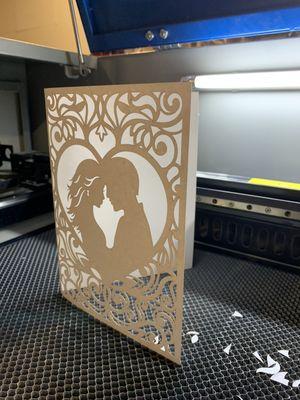 Laser cut announcement