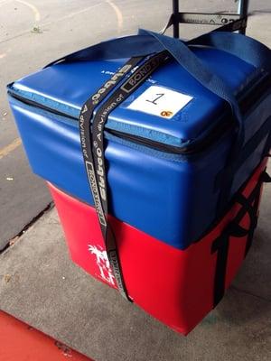 Coolers for breakfast in the classroom.