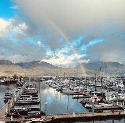 Double rainbow from our 3rd floor room