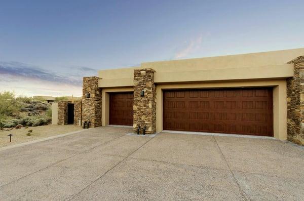 Wood look alike Garage Doors installed in Scottsdale