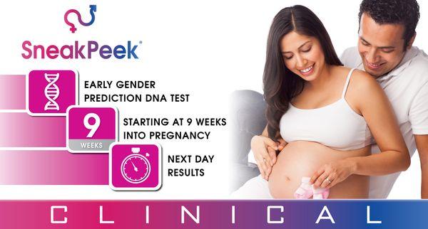 Now offering baby gender prediction at 9 weeks pregnant with our DNA test! Call for more info.