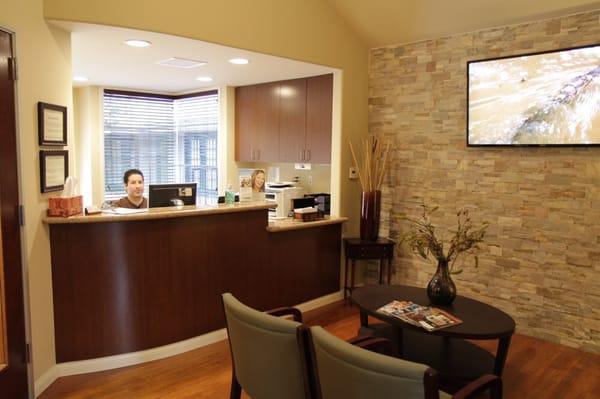 Reception desk and waiting room