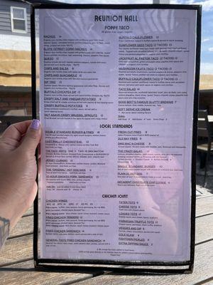 Food menu