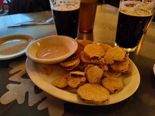 fried pickles and stouts!