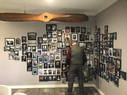 Veterans are welcome to bring a picture to add to the wall honoring those who have served our country.