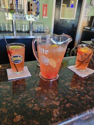 Pitcher of watermelon sangria