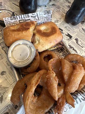 Cubano Panini & onion rings