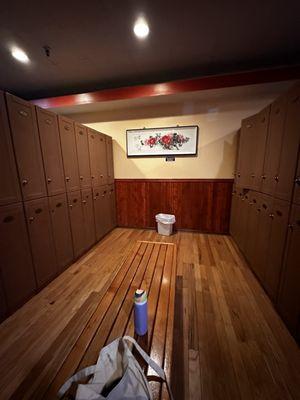 Locker room area