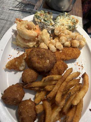 Fried seafood platter