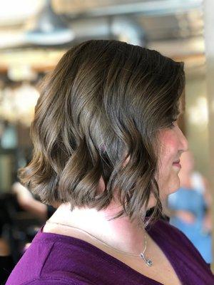 Textured bob with beachy waves