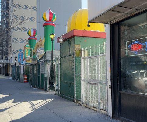 Malcolm Shabazz Harlem Market entrance on W. 116th St.