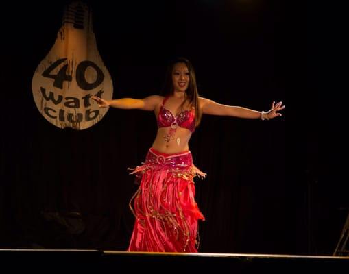 My belly dancing solo. Thank you 40 Watt for providing a cool stage for me to perform. Hope to meet more friends this April.