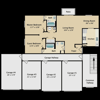 Two Bedroom Two Bath