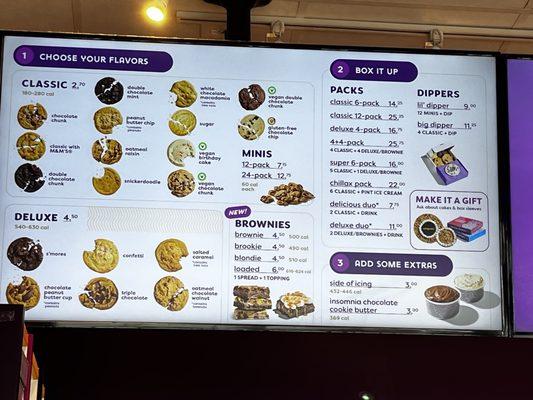 Cookie menu