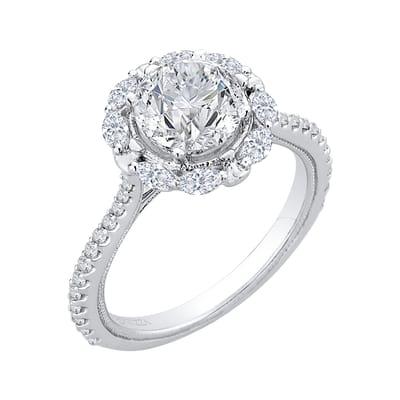 Carizza engagement ring 18 karat white gold.