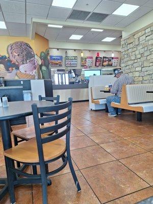 Pick up counter, as seen from dining area.