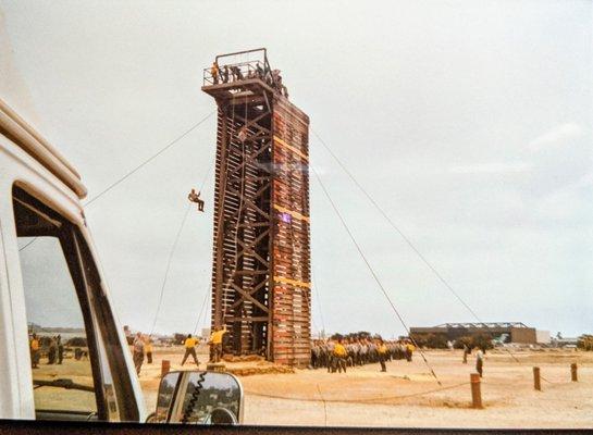 On standby @ the rappelling tower