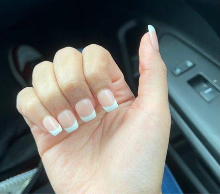 French tip - horribly done. Don't do it or go here for it