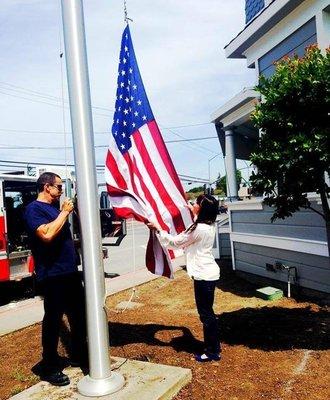 4th of July flag display