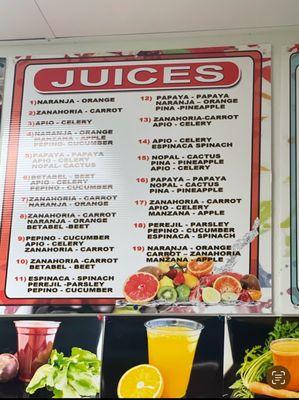 Natural veggie & fruit juices