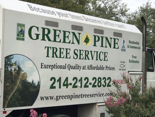 Very pleased with Green Pine Tree Services!