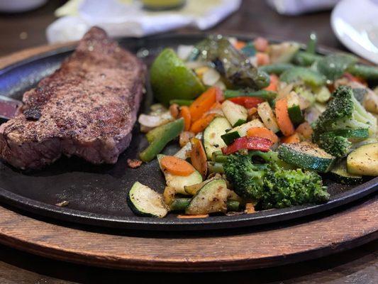 Steak and vegetables