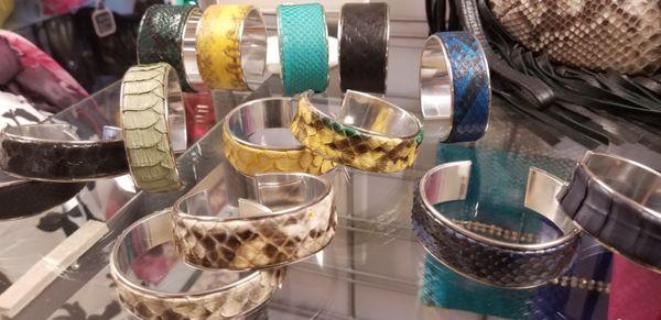 Snakeskin cuffs