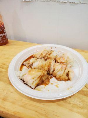 Shrimp cheung fun/rice noodles