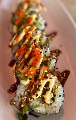 "Spider Roll" Soft shell crab. Excellent :)'