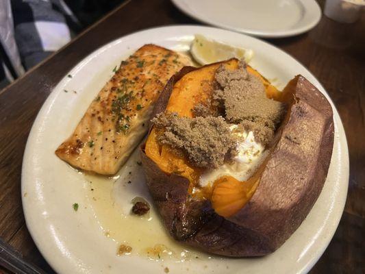 Grilled Salmon & Baked Sweet potato