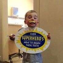 Even Superheros brush their teeth!