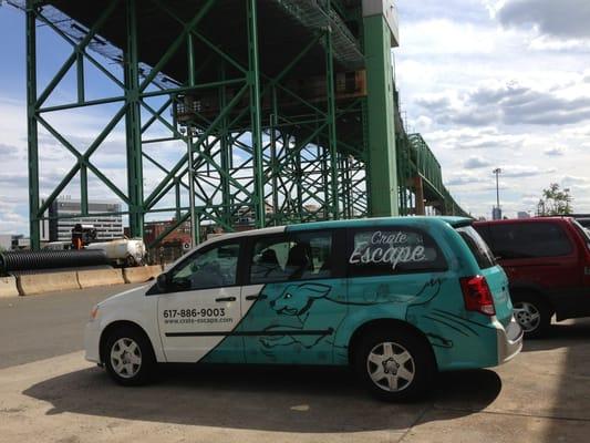 Located under the Tobin bridge in Charlestown mass.