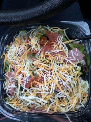 Subway spicy Italian salad