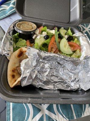 Gyro and Greek Salad