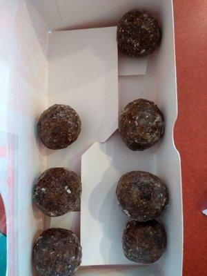 Chocolate glazed donut balls