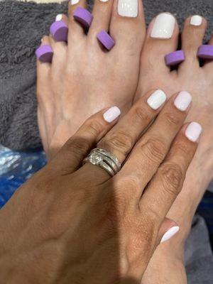 My manicure and pedicure after Jennifer did it .