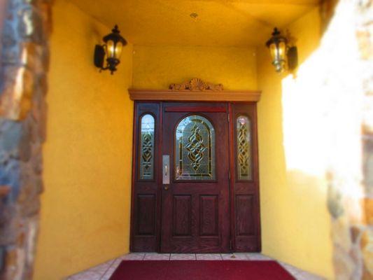 Beautiful door and entryway outside