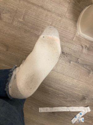 Our socks got very dirty on the floors because of how they do not clean properly.