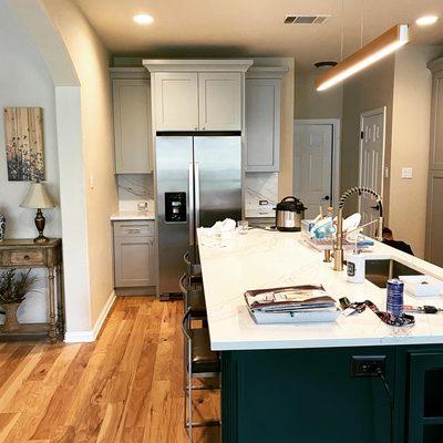 New cabinets, new countertops, new backsplash