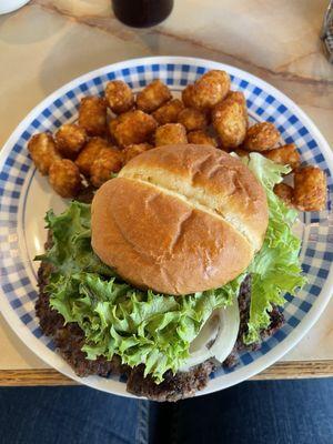 Swiss  Burger w/Tots