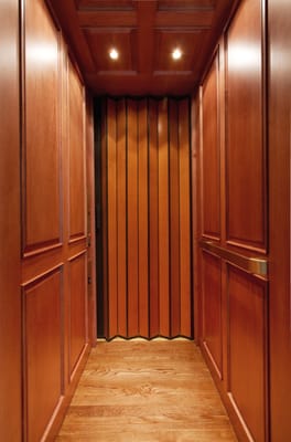 Inside view of a home elevator