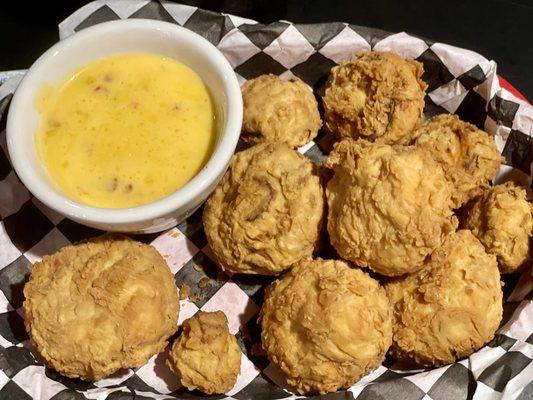 Fried mushrooms w/ Chile con queso.