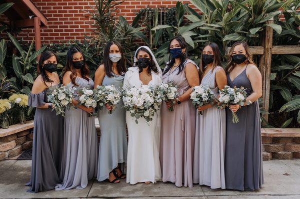 Bridal party bouquets