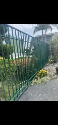 Custom iron fence.