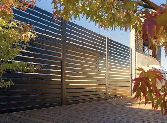 Aluminum semi privacy fence