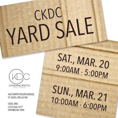 Mark your calendars! Yard Sale 2021!