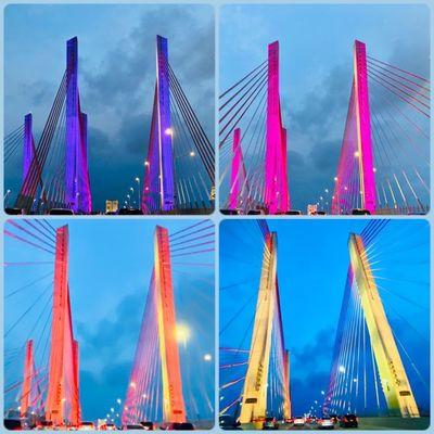 Kosciusko Bridge colors changing