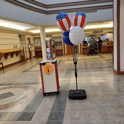 Nice Display Area With Voting Ballot Drop Box.  6/2/2022