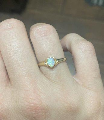 Sized polished and sparkling opal!